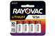 4 x Rayovac RL123A / Cr123A 3 Volt Lithium Battery (On a Card)