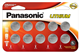CR2032 Panasonic 3 Volt Lithium Coin Cell Batteries (10 on a Card)