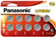CR2025 Panasonic 3 Volt Lithium Coin Cell Batteries (10 on a Card)